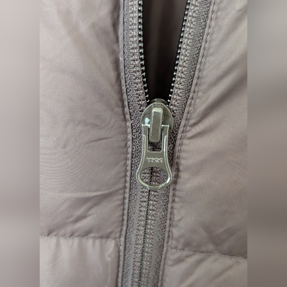 Landsend Silver Goose Down Jacket In Chocolate Brown S - Picture 3 of 13